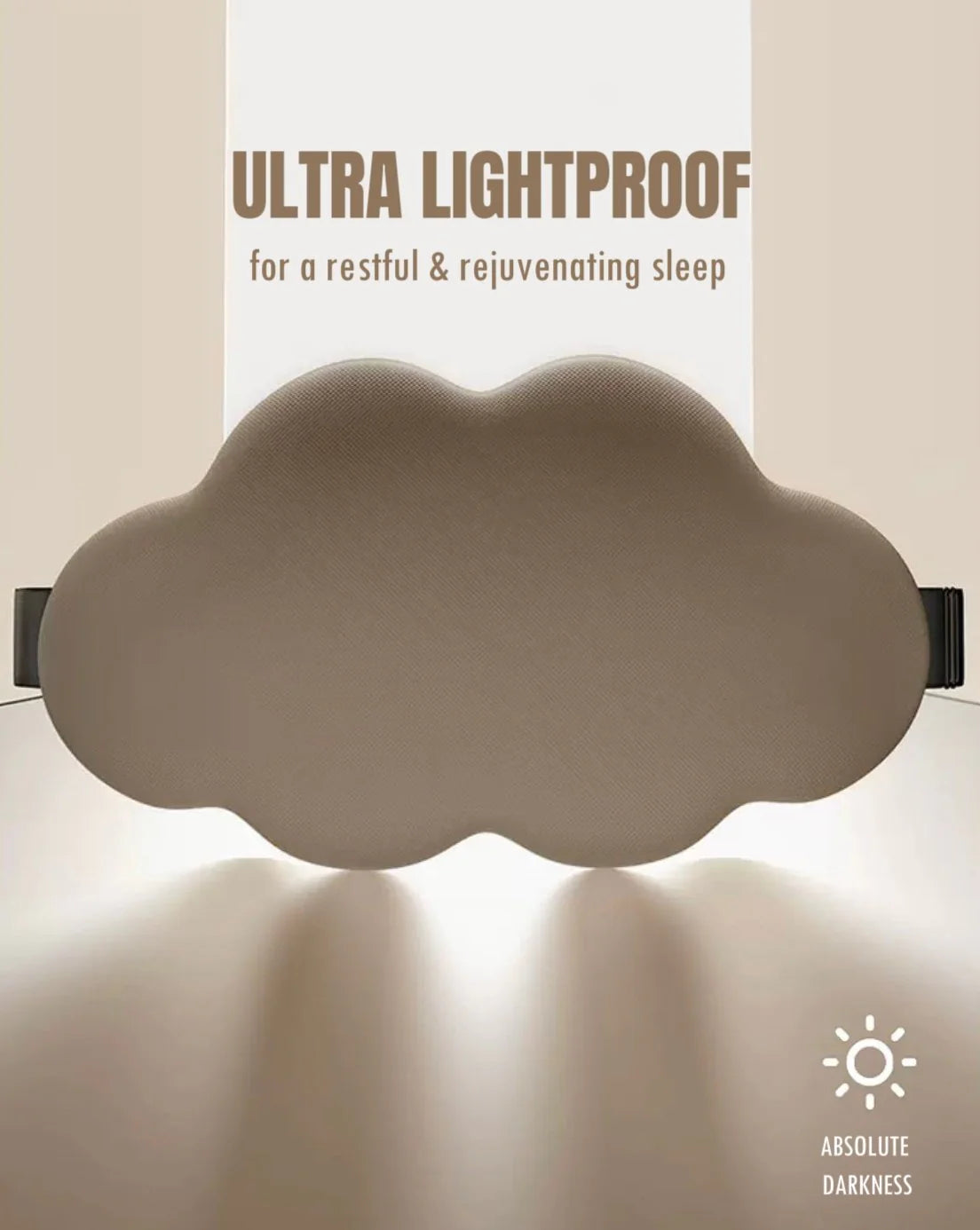 3D Contoured Puffy Cute Could Sleep Eye Mask - Ultra Lightproof and Comfortable