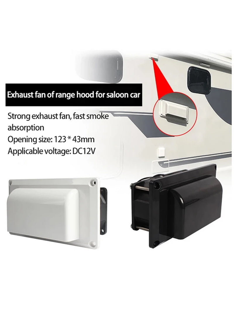 Motorhome Trailer Side Air Vent Fan Caravan Side Air Vent Ventilation 12V 25W Yacht Exhaust Fan for Motorhome Boats Marine Yacht